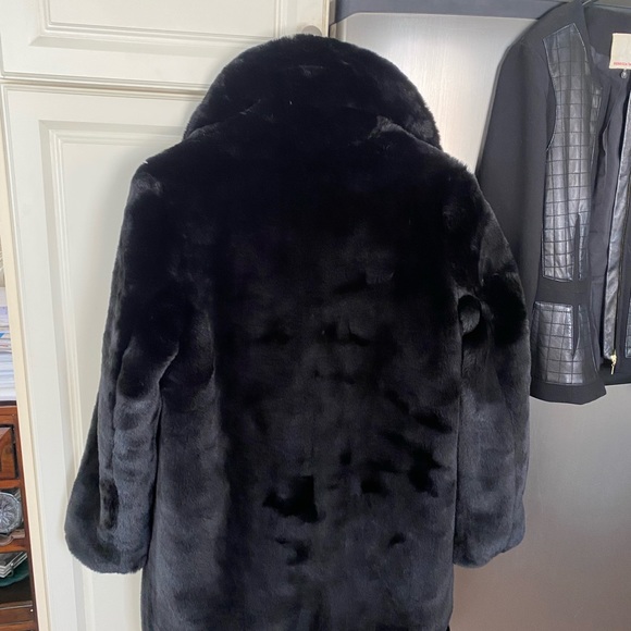 mkt studio Jackets & Blazers - *Brand New! Stunning! NWT MKT Faux Fur black Marili Marmut Coat- SZ 42 = 10/12